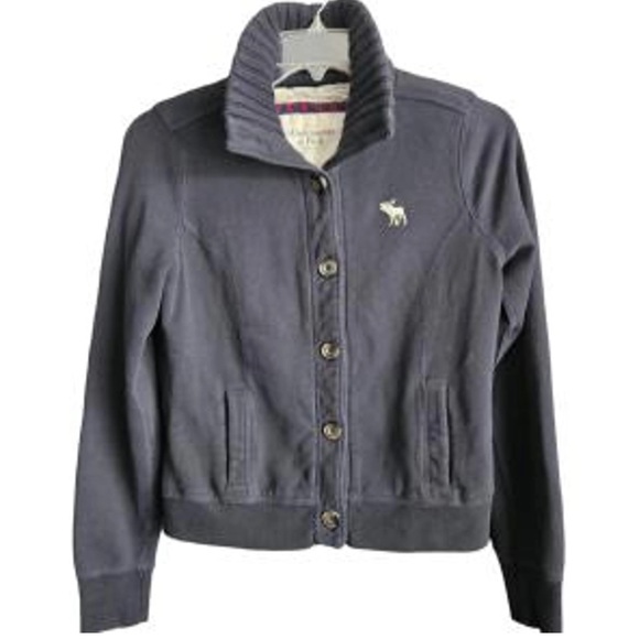 Abercrombie & Fitch Jackets & Blazers - Abercrombie & Fitch Black Vintage Button Down Sweater Jacket M